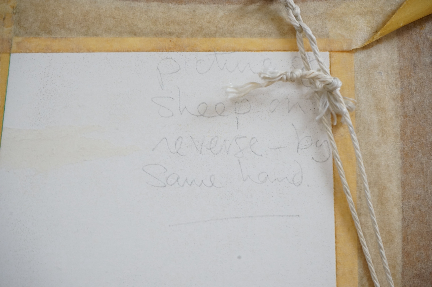 19th century, Naïve Cornish school, watercolour, Fisherman mending nets, unsigned, 29 x 34cm. Condition - fair to good